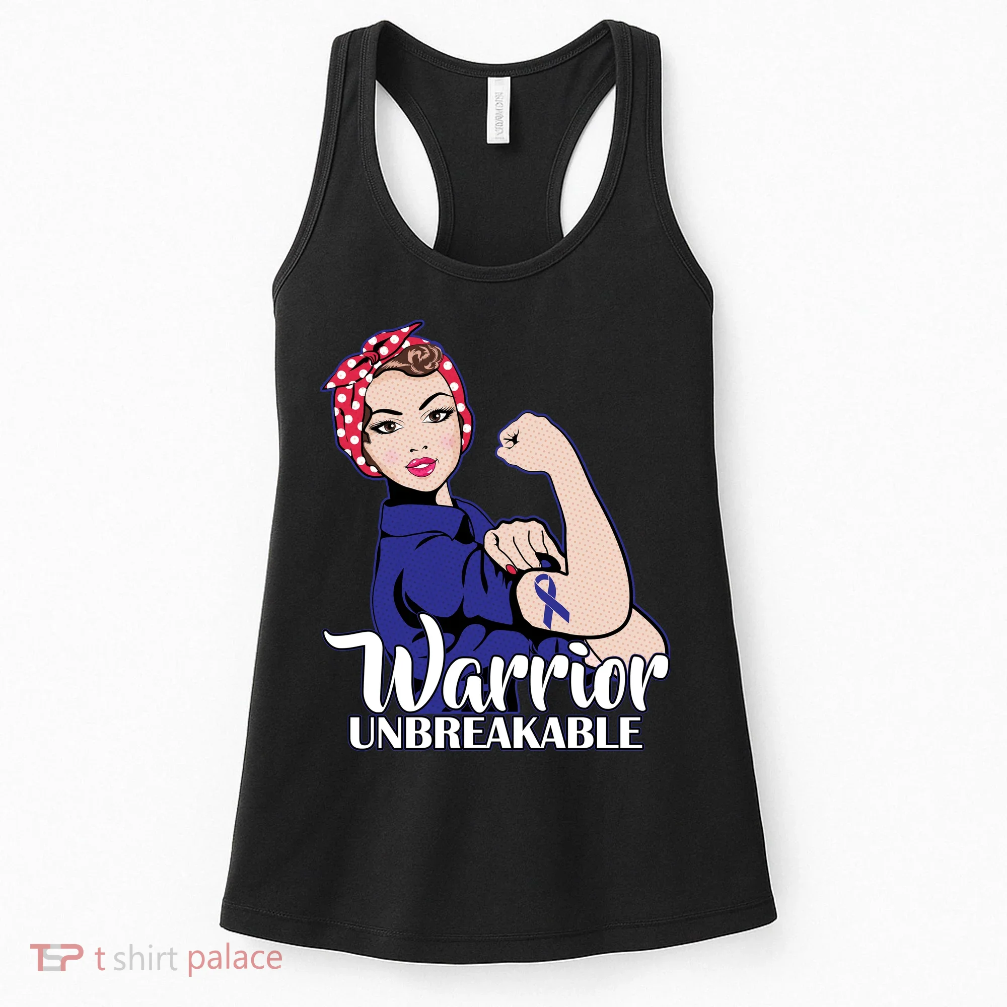 Colon Cancer Unbreakable Warrior Women's Tank Top