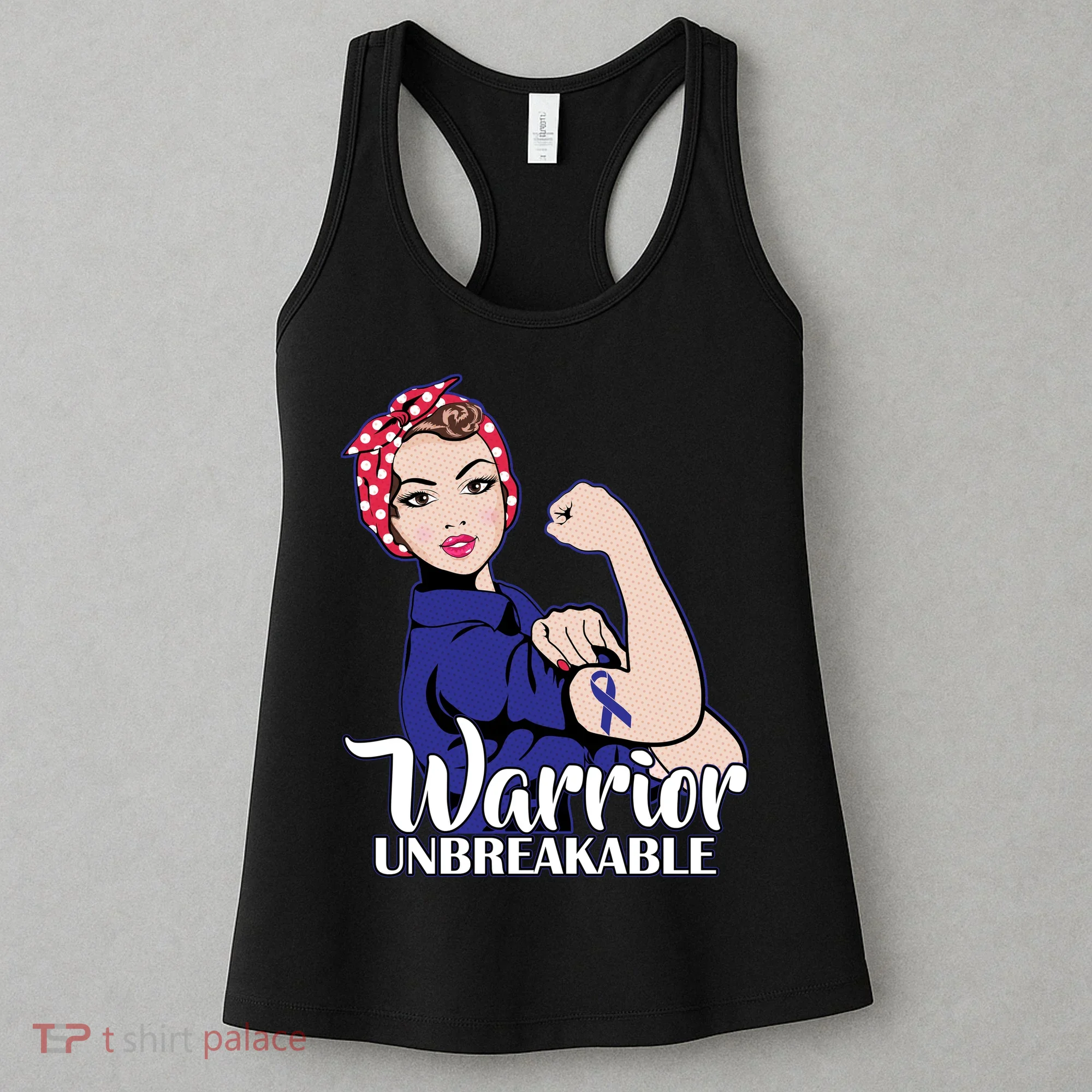 Colon Cancer Unbreakable Warrior Women's Tank Top