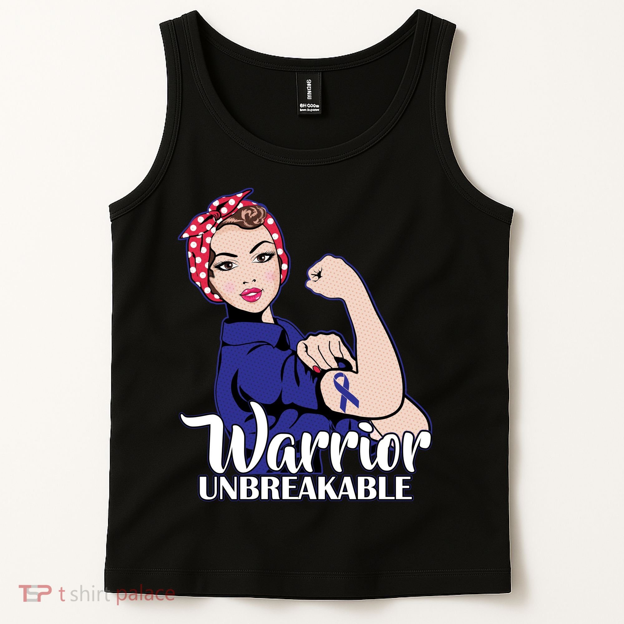 Colon Cancer Unbreakable Warrior Tank Top