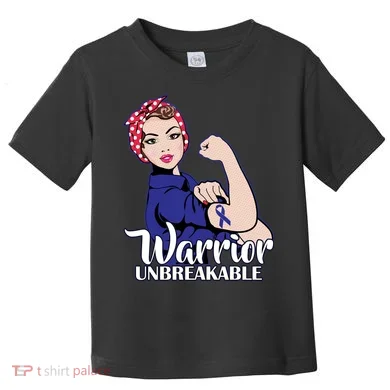 Colon Cancer Unbreakable Warrior Toddler T-Shirt