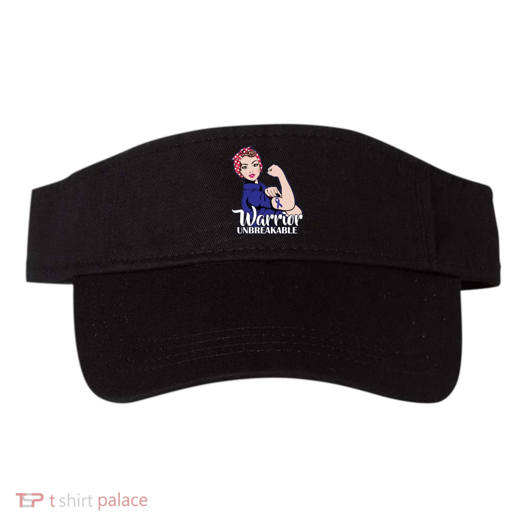 Colon Cancer Unbreakable Warrior Visor