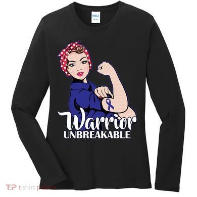 Colon Cancer Unbreakable Warrior Women's Long Sleeve Shirt