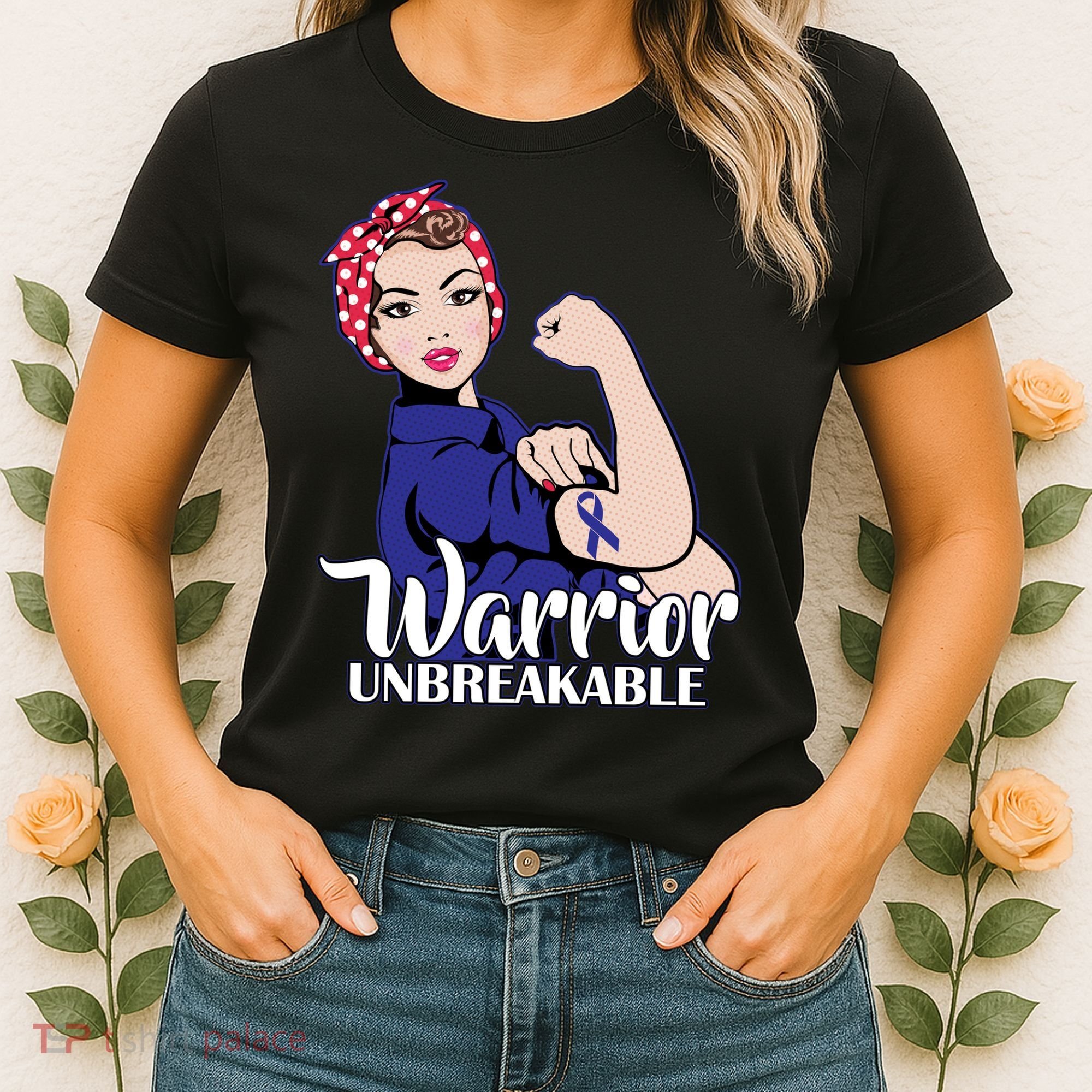 Colon Cancer Unbreakable Warrior Women's T-Shirt