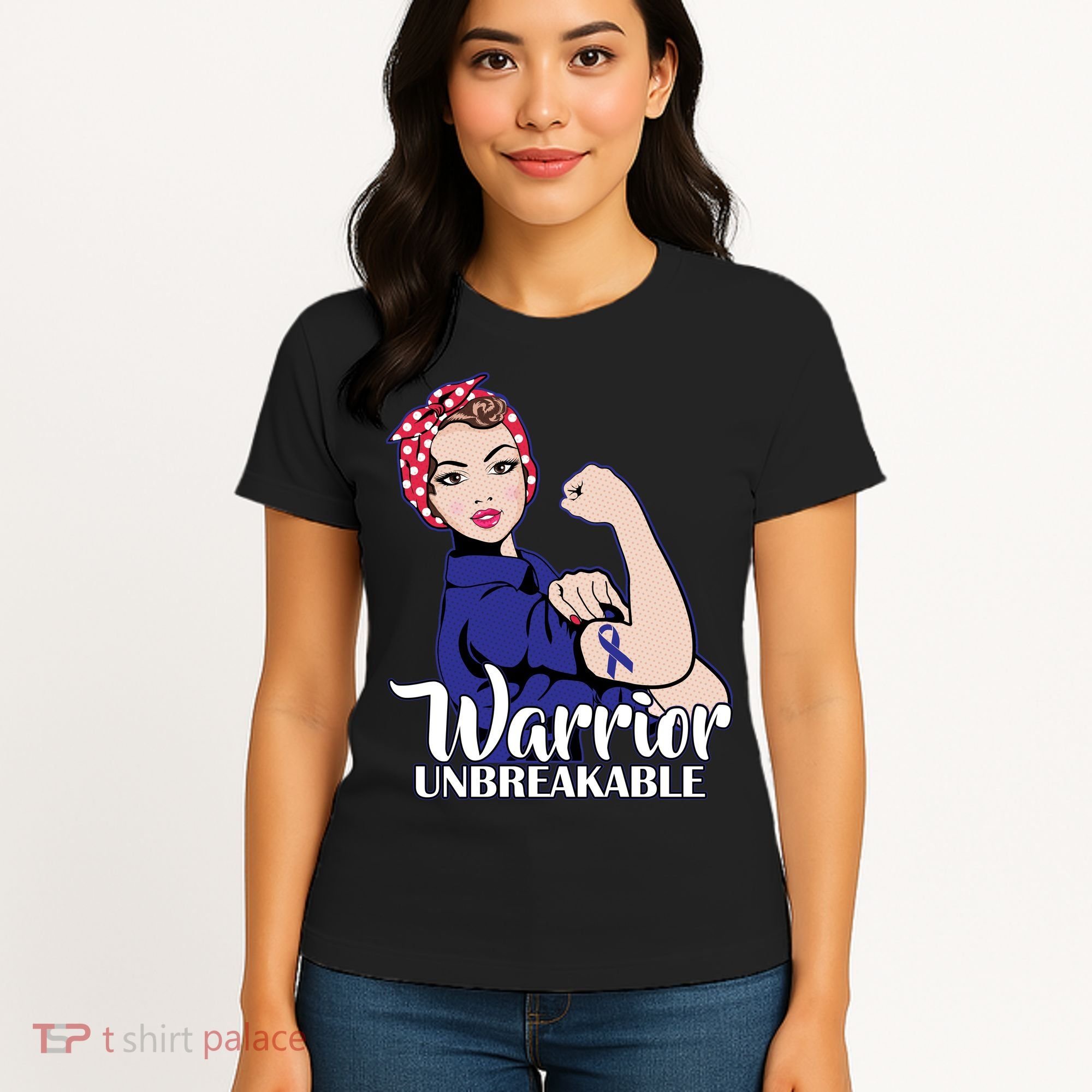 Colon Cancer Unbreakable Warrior Women's T-Shirt