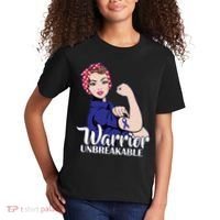 Colon Cancer Unbreakable Warrior Kids T-Shirt thumb 2