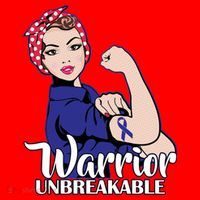 Colon Cancer Unbreakable Warrior Santa Hat thumb 1