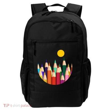Color Pencils Forest Mountains  Backpack