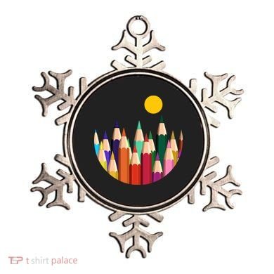 Color Pencils Forest Mountains  Ornament