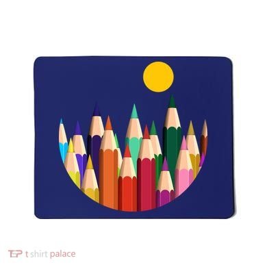 Color Pencils Forest Mountains  Mousepad