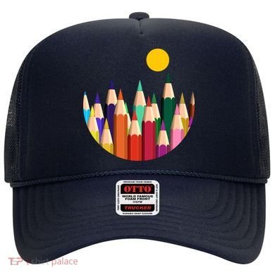 Color Pencils Forest Mountains  Hat
