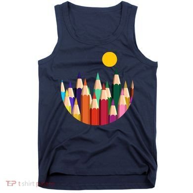 Color Pencils Forest Mountains  Tank Top