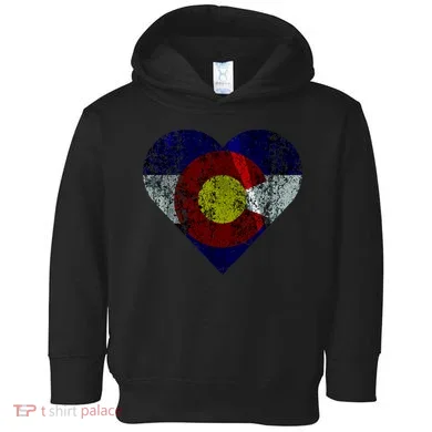Colorado Flag Heart Toddler Hoodie