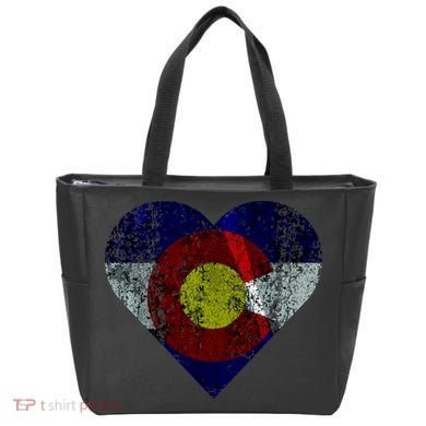 Colorado Flag Heart Tote Bag