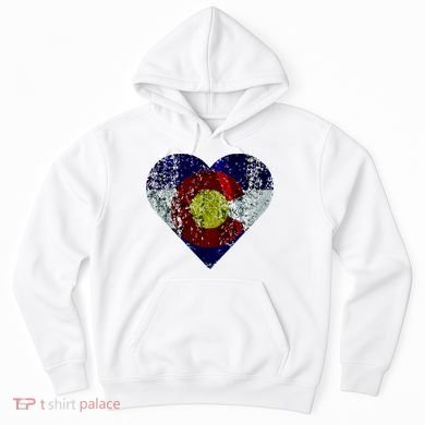 Colorado Flag Heart Hoodie