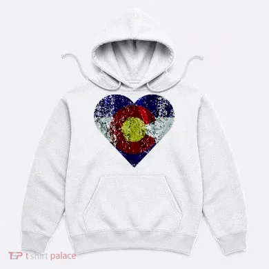 Colorado Flag Heart Hoodie