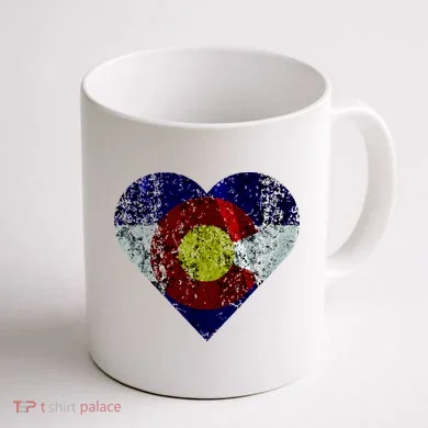 Colorado Flag Heart Coffee Mug back