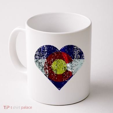 Colorado Flag Heart Coffee Mug