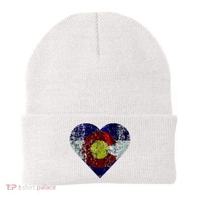 Colorado Flag Heart Beanie