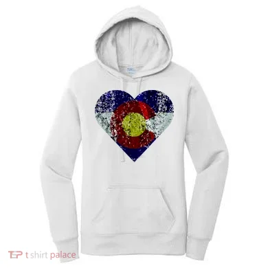 Colorado Flag Heart Women's Hoodie