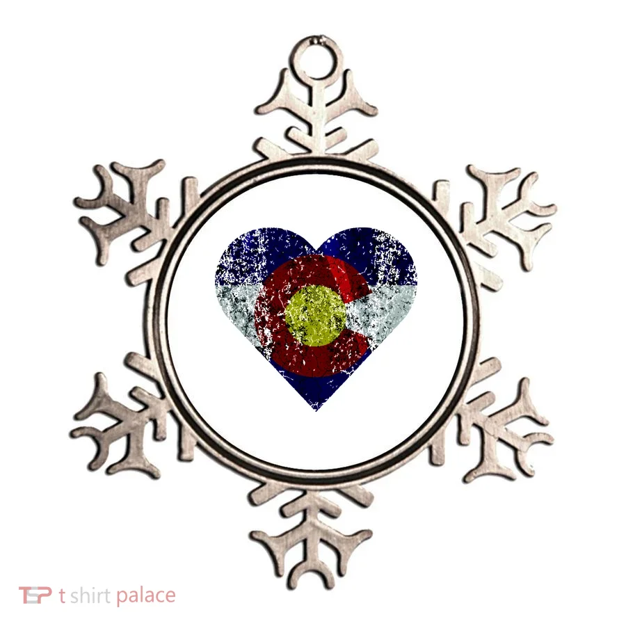 Colorado Flag Heart Ornament