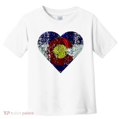 Colorado Flag Heart Toddler T-Shirt