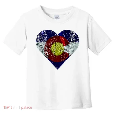 Colorado Flag Heart Toddler T-Shirt
