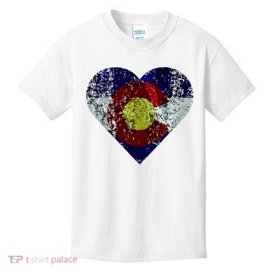 Colorado Flag Heart Kids T-Shirt