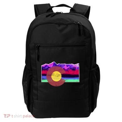 Colorado Flag Mountains Retro Vintage Distressed Backpack
