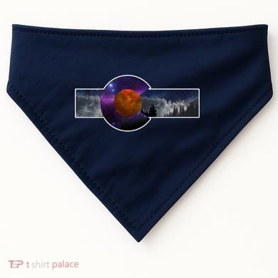 Colorado Flag Retro Mountains Wilderness USA-Made Doggie Bandana