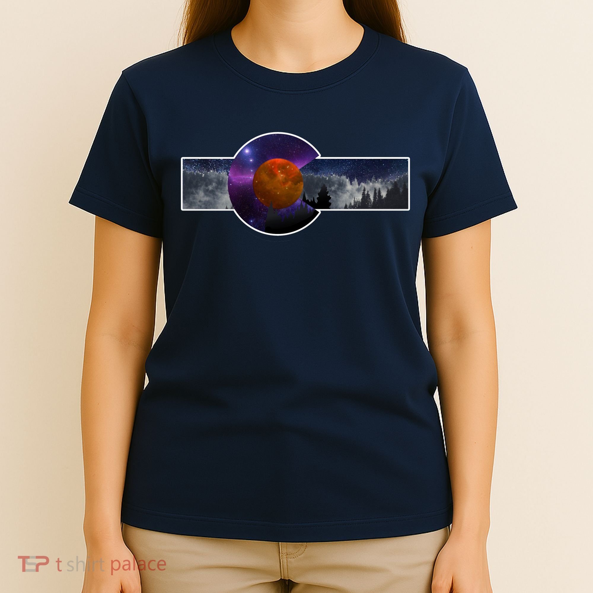 Colorado Flag Retro Mountains Wilderness T-Shirt