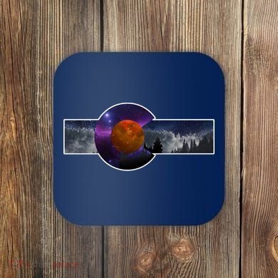 Colorado Flag Retro Mountains Wilderness Coaster