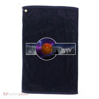 Colorado Flag Retro Mountains Wilderness Golf Towel
