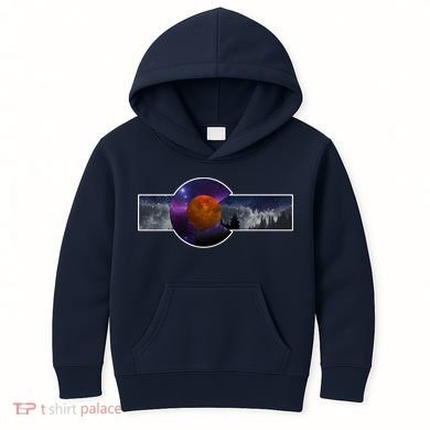 Colorado Flag Retro Mountains Wilderness Kids Hoodie