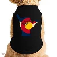 Colorado Flag Shake Hand Sign  Doggie Tank thumb 0