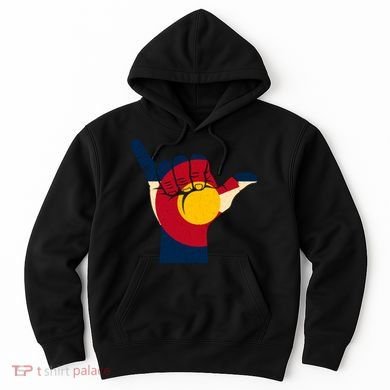 Colorado Flag Shake Hand Sign  Hoodie
