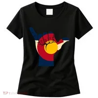 Colorado Flag Shake Hand Sign  Women's T-Shirt thumb 0