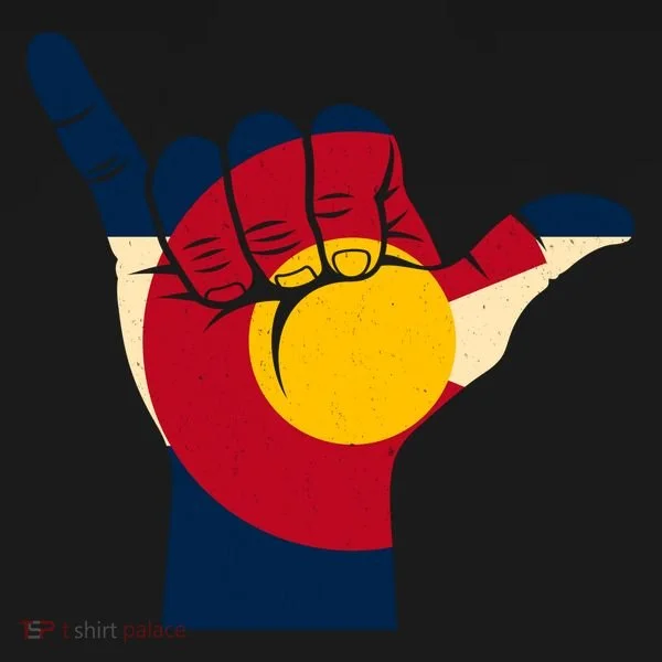 Colorado Flag Shake Hand Sign  Women's T-Shirt
