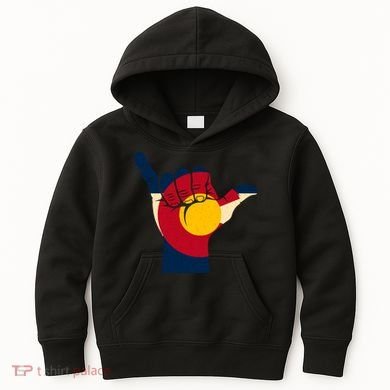 Colorado Flag Shake Hand Sign  Kids Hoodie