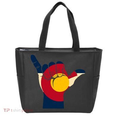 Colorado Flag Shake Hand Sign  Tote Bag