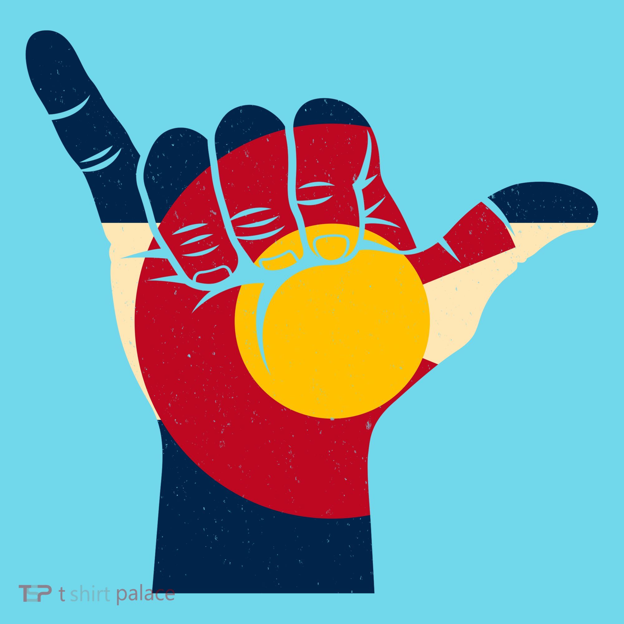 Colorado Flag Shake Hand Sign  T-Shirt