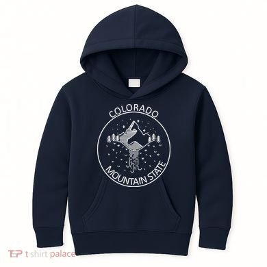 Colorado Mountain State Emblem Kids Hoodie