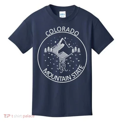 Colorado Mountain State Emblem Kids T-Shirt