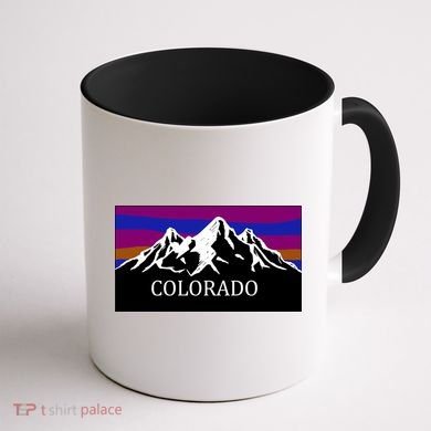 Colorado Mountains Outdoor Flag MCMA Coffee Mug back