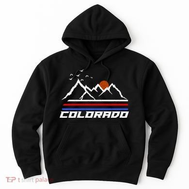 Colorado Mountains Retro Vintage Hoodie