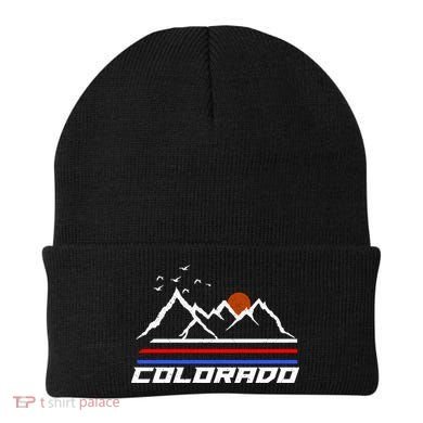 Colorado Mountains Retro Vintage Beanie