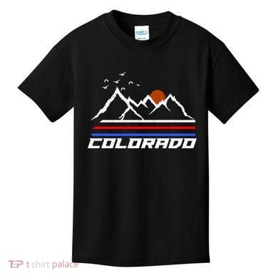 Colorado Mountains Retro Vintage Kids T-Shirt