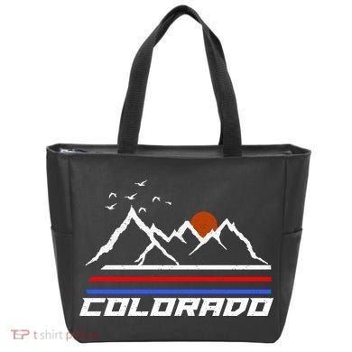 Colorado Mountains Retro Vintage Tote Bag