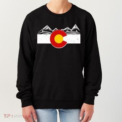 Colorado Wilderness Mountains Flag Women's Sweatshirt