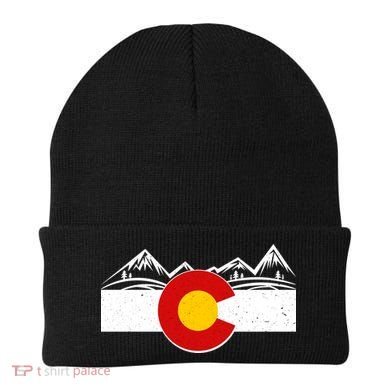 Colorado Wilderness Mountains Flag Beanie