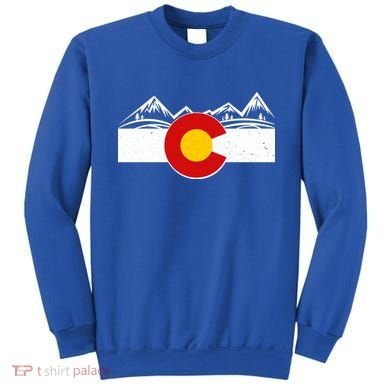 Colorado Wilderness Mountains Flag Sweatshirt